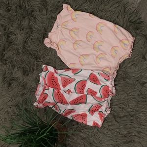 Baby girl 9 month rompers